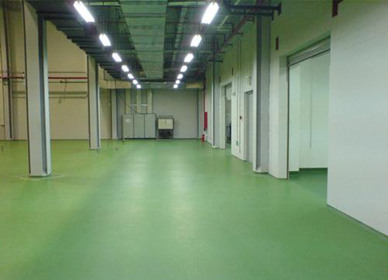 山東某工廠，水性環(huán)氧啞光地坪